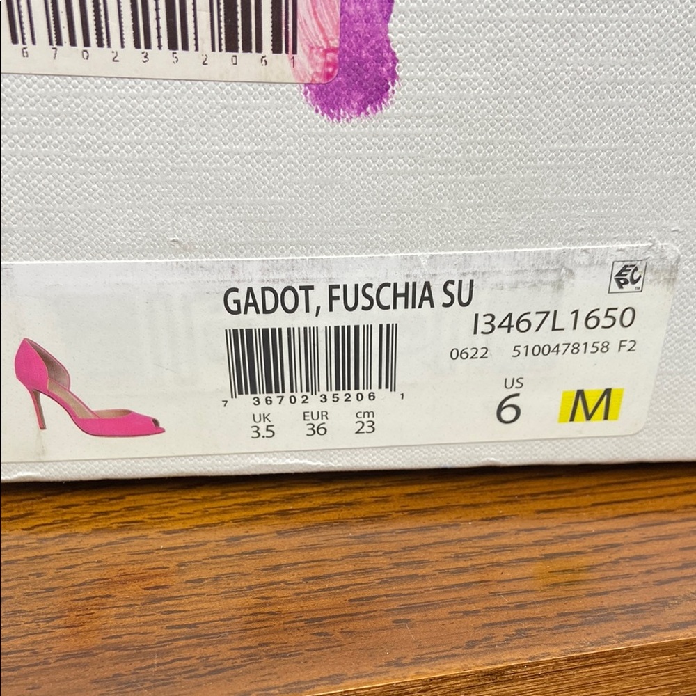 Veronica Beard Gadot Fuschia Suede‎ Leather Peep-Toe Heels Size 6M Barbie Pink - Picture 12 of 12